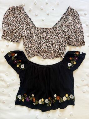 Two Floral Crop Tops